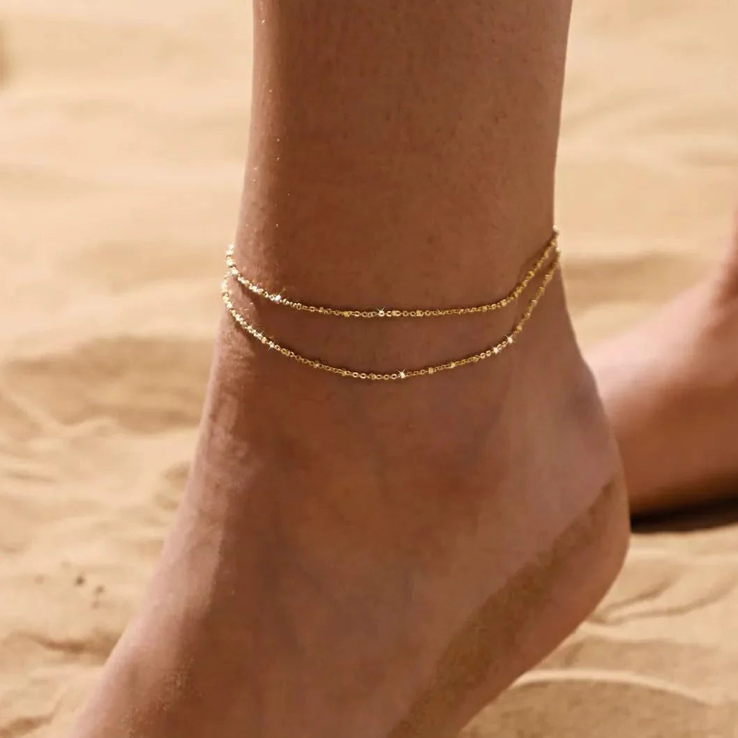 Wren Layered Chain Anklet